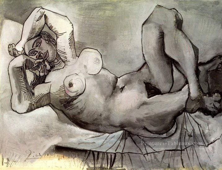 Femme couchee Dora Maar 1938 cubiste Pablo Picasso Peintures à l'huile